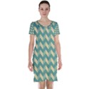 Modern Retro Chevron Patchwork Pattern Short Sleeve Nightdresses View1