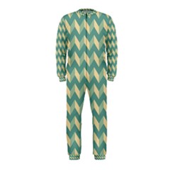 Modern Retro Chevron Patchwork Pattern Onepiece Jumpsuit (kids) by GardenOfOphir