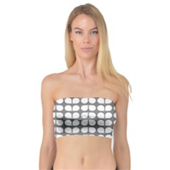 Gray And White Leaf Pattern Women s Bandeau Tops by GardenOfOphir