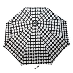 Black And White Leaf Pattern Folding Umbrellas