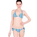 Blue Green Leaf Pattern Bikini Set View3