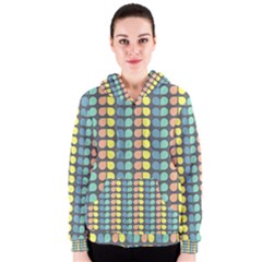 Colorful Leaf Pattern Women s Zipper Hoodies by GardenOfOphir