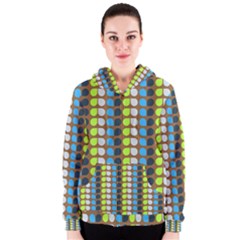 Colorful Leaf Pattern Women s Zipper Hoodies by GardenOfOphir