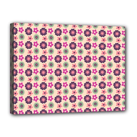 Cute Floral Pattern Canvas 16  X 12  by GardenOfOphir