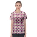 Cute Floral Pattern Women s Sport Mesh Tees View1