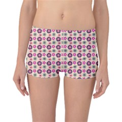 Cute Floral Pattern Boyleg Bikini Bottoms by GardenOfOphir