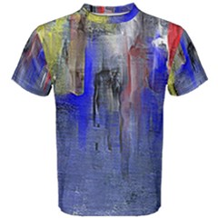 Hazy City Abstract Design Men s Cotton Tees by digitaldivadesigns