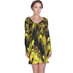 Fractal Marbled 15 Long Sleeve Nightdresses by ImpressiveMoments