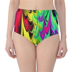 Fractal Marbled 14 High-waist Bikini Bottoms