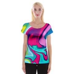 Fluid Art 22 Women s Cap Sleeve Top by ImpressiveMoments