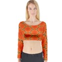 Cute Pretty Elegant Pattern Long Sleeve Crop Top View1