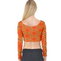 Cute Pretty Elegant Pattern Long Sleeve Crop Top View2