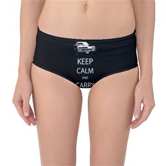 Keep Calm And Carry On My Wayward Son Mid-waist Bikini Bottoms by TheFandomWard