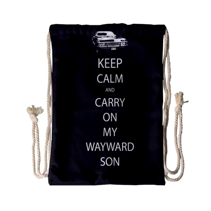 Keep Calm and Carry On My Wayward Son Drawstring Bag (Small)