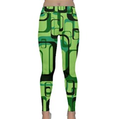 Retro Pattern 1971 Green Yoga Leggings by ImpressiveMoments