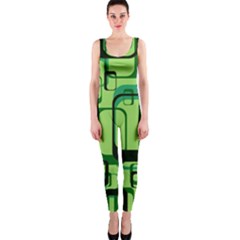 Retro Pattern 1971 Green Onepiece Catsuits by ImpressiveMoments