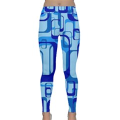 Retro Pattern 1971 Blue Yoga Leggings by ImpressiveMoments