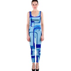 Retro Pattern 1971 Blue Onepiece Catsuits by ImpressiveMoments