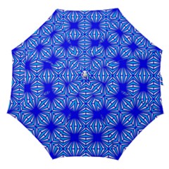 Retro Blue Pattern Straight Umbrellas by ImpressiveMoments