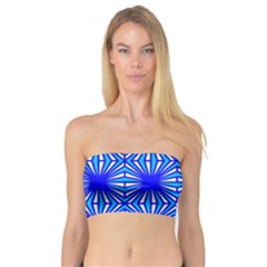 Retro Blue Pattern Women s Bandeau Tops by ImpressiveMoments