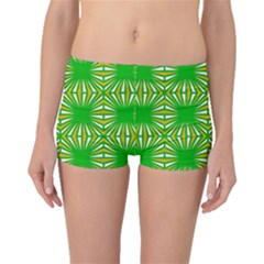 Retro Green Pattern Boyleg Bikini Bottoms by ImpressiveMoments