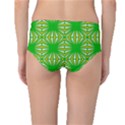 Retro Green Pattern Mid-Waist Bikini Bottoms View2