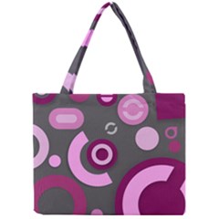 Grey Plum Abstract Pattern  Tiny Tote Bags