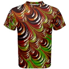 Special Fractal 31 Green,brown Men s Cotton Tees by ImpressiveMoments