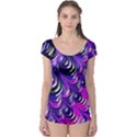 Special Fractal 31pink,purple Short Sleeve Leotard View1