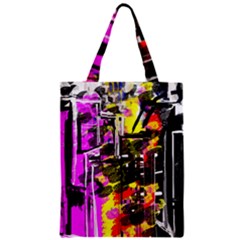 Abstract City View Zipper Classic Tote Bags by digitaldivadesigns