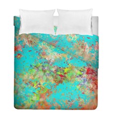 Abstract Garden In Aqua Duvet Cover (twin Size) by digitaldivadesigns