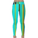 Hot Stripes Aqua Yoga Leggings View1