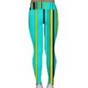 Hot Stripes Aqua Yoga Leggings View2