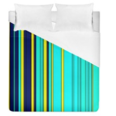 Hot Stripes Aqua Duvet Cover Single Side (full/queen Size) by ImpressiveMoments