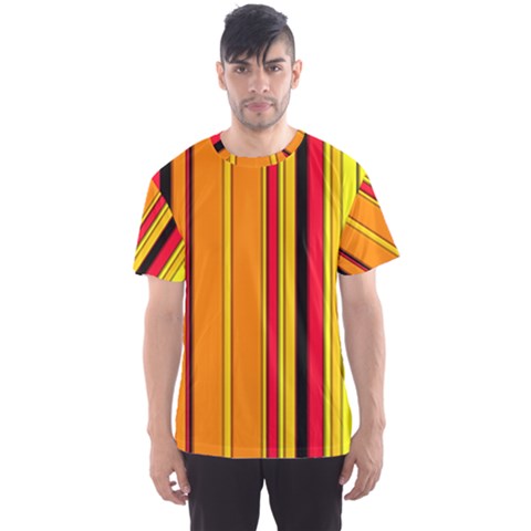 Hot Stripes Fire Men s Sport Mesh Tees by ImpressiveMoments