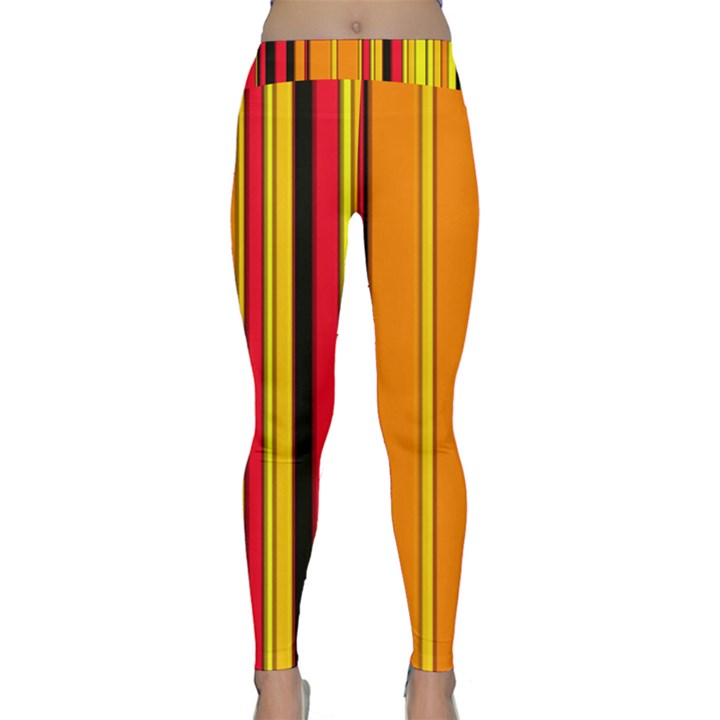 Hot Stripes Fire Yoga Leggings