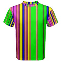 Hot Stripes Rainbow Men s Cotton Tees by ImpressiveMoments