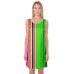 Hot Stripes Rainbow Sleeveless Satin Nightdresses by ImpressiveMoments