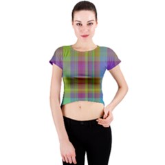 Plaid, Cool Crew Neck Crop Top by ImpressiveMoments