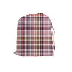 Plaid, Candy Drawstring Pouches (large)  by ImpressiveMoments