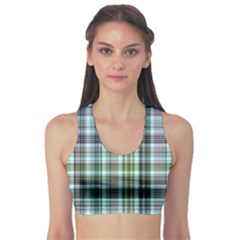 Plaid Ocean Sports Bra by ImpressiveMoments