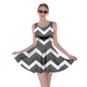 Chevron Dark Gray Skater Dresses View1