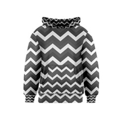 Chevron Dark Gray Kid s Pullover Hoodies by ImpressiveMoments