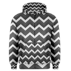 Chevron Dark Gray Men s Zipper Hoodies by ImpressiveMoments