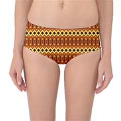 Cute Seamless Tile Pattern Gifts Mid-waist Bikini Bottoms by GardenOfOphir