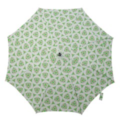 Sweet Doodle Pattern Green Hook Handle Umbrellas (small) by ImpressiveMoments