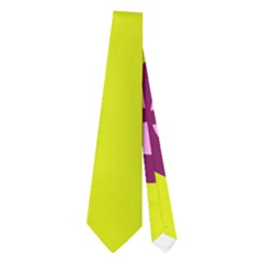 Florescent Yellow Pink Abstract  Neckties (two Side)  by OCDesignss