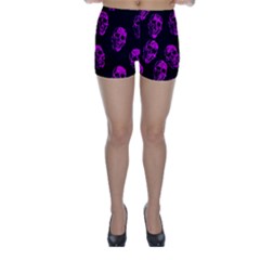 Purple Skulls  Skinny Shorts by ImpressiveMoments