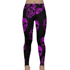 Purple Skulls  Yoga Leggings by ImpressiveMoments