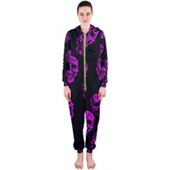 Purple Skulls  Hooded Jumpsuit (ladies)  by ImpressiveMoments